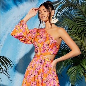 NEW Tropical Dress Sz Shein